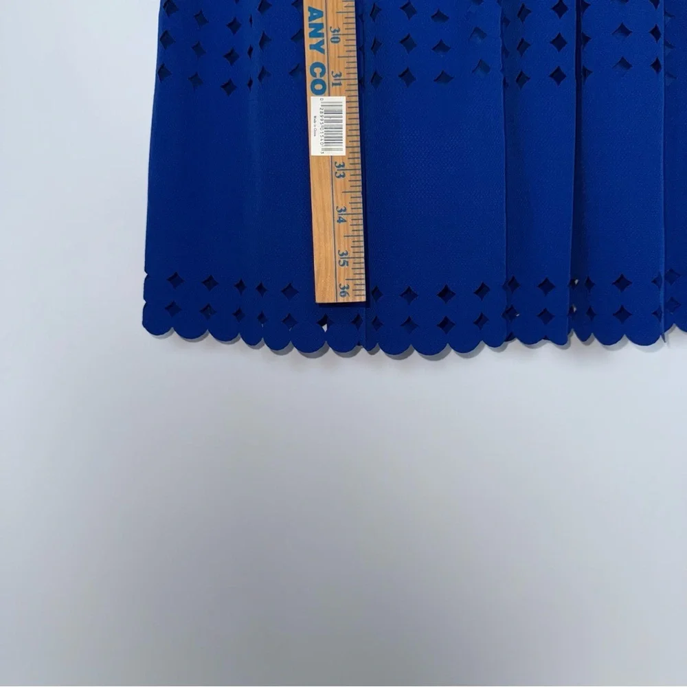 Brixon Ivy Vibrant Blue Sleeveless Dress with Eyelet Detail size small back zip‎